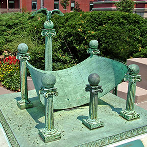 Sundial at Johns Hopkins Hospital, Baltimore, Courtesy North American Sundial Society